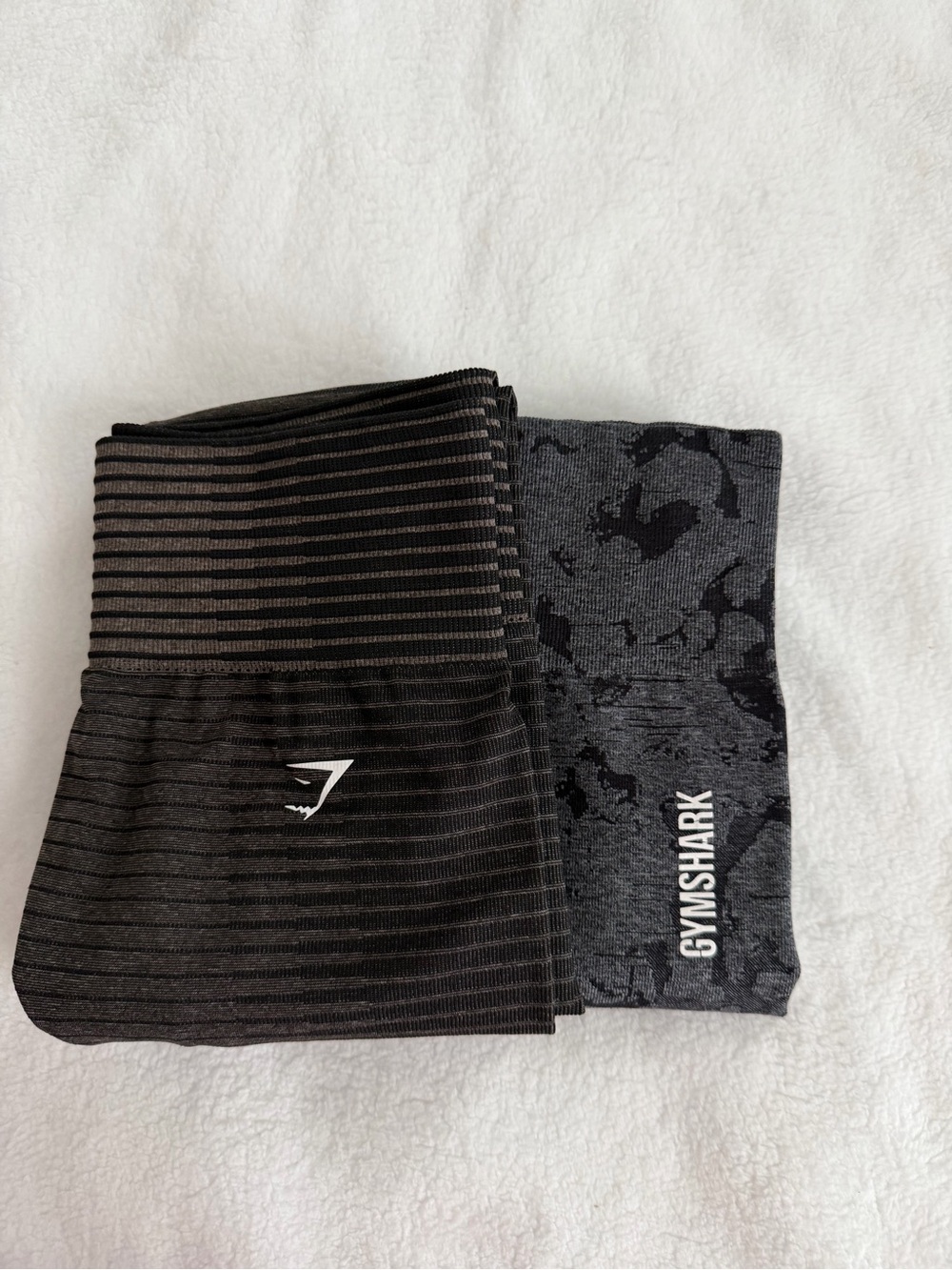 Gymshark Black & Charcoal Patterned Seamless Leggings Duo